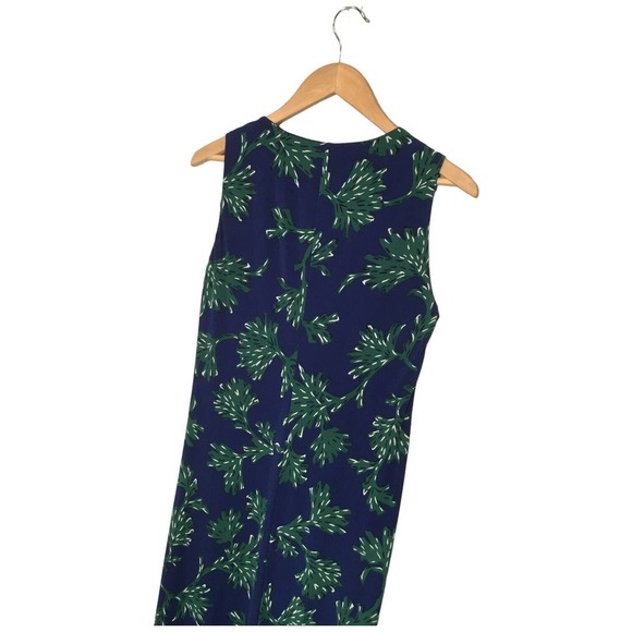 A Pea In The Pod Maternity Sleeveless Knot Front Leaf Stretch Maxi Dress Blue M - Picture 3 of 10